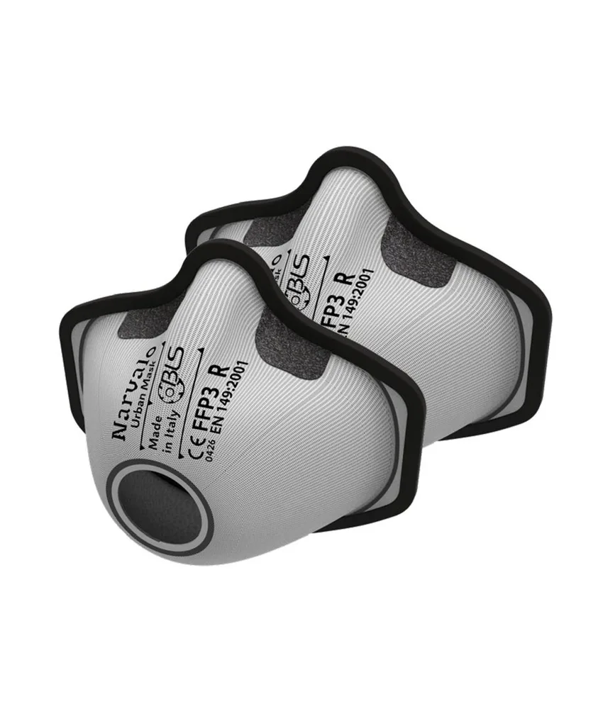 2 filtri per Urban Mask Narvalo, filtrazione superiore a FFP3 standard