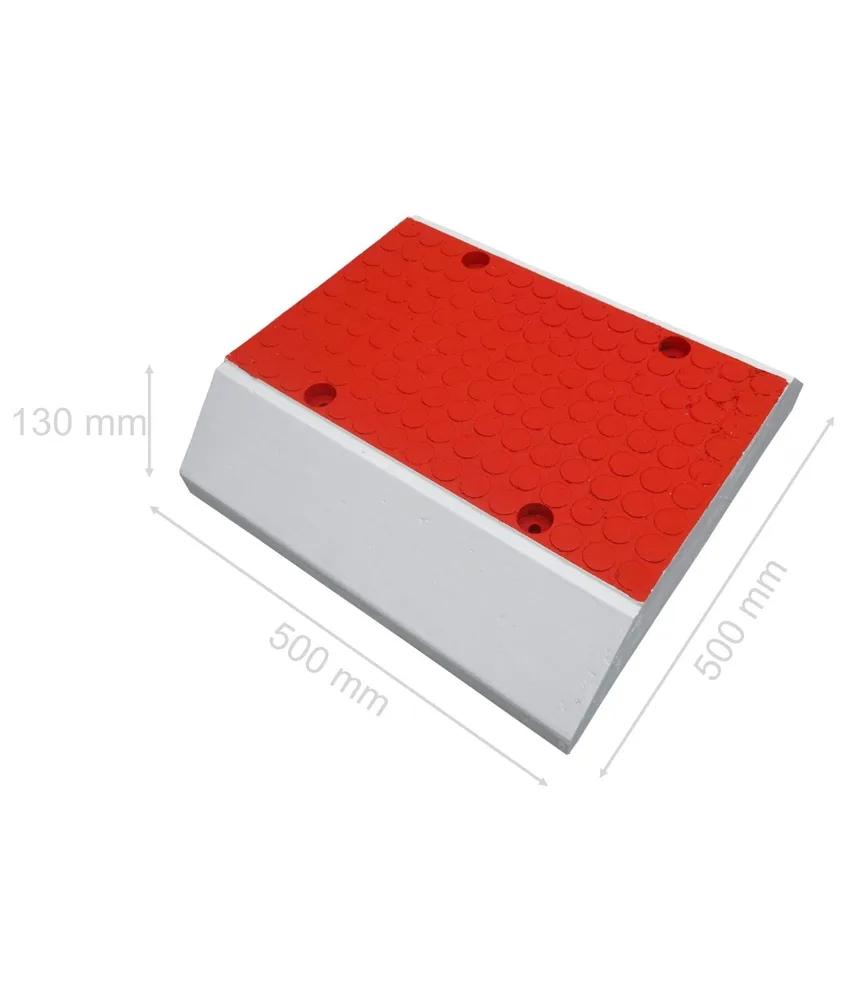 Cordolo stradale in PVC Safemax, componibile per forma e lunghezza - ancoraggio con tasselli
