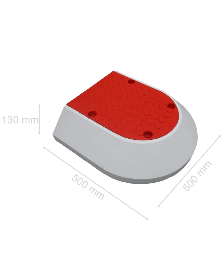 Cordolo stradale in PVC Safemax, componibile per forma e lunghezza - ancoraggio con tasselli