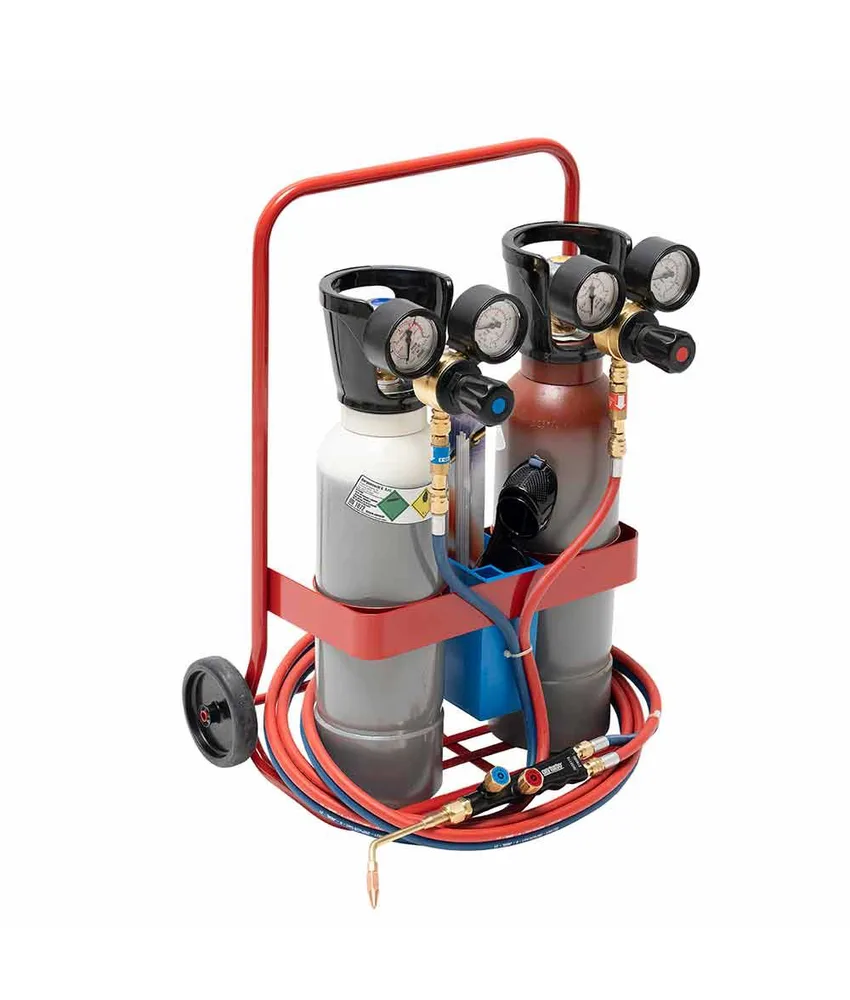 Kit per saldatura ossiacetilenica Turbo Maxi Smart, lancia da 160 lt/h - impugnatura MINI attacco M20x1,25 - 5 litri