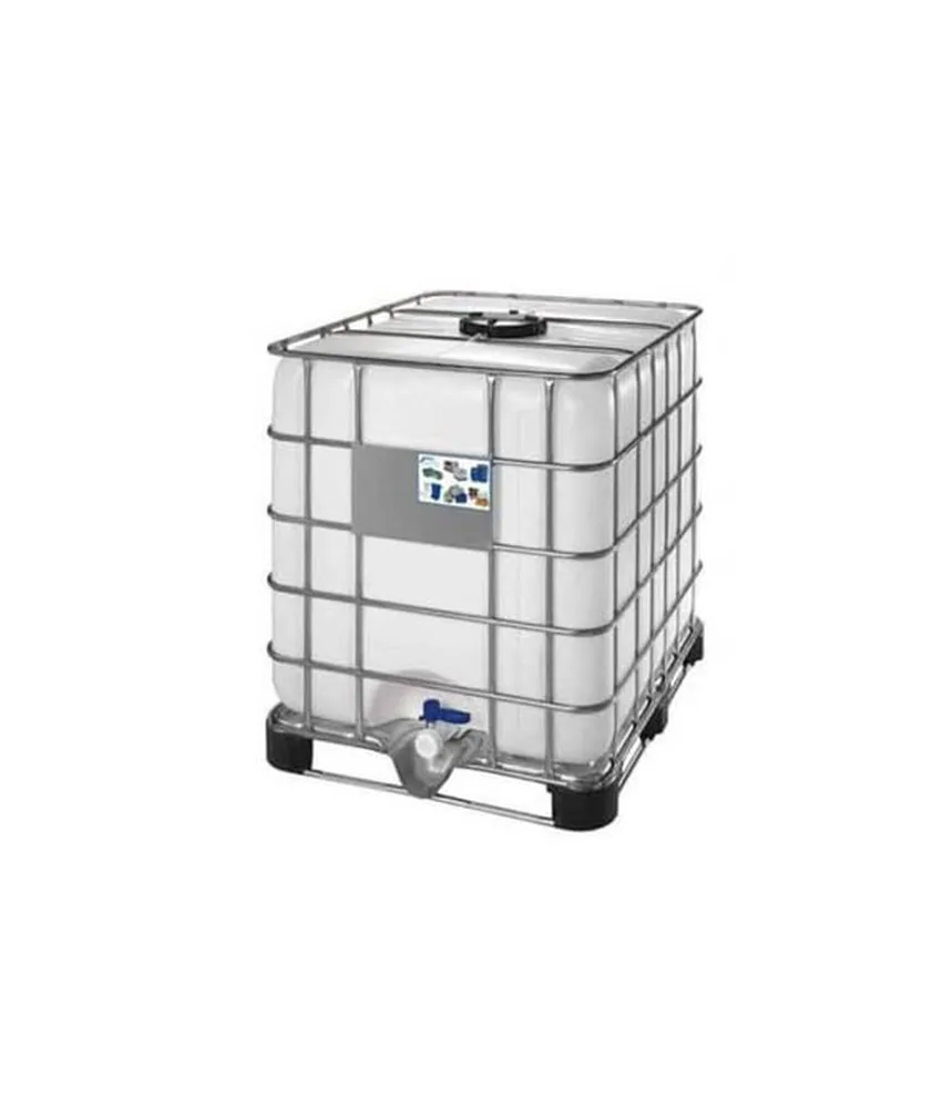 Cisterna IBC 100 litri in plastica, Valvola di scarica 2" - pallet metallo/plastica - 100 x 120 x H 115 cm