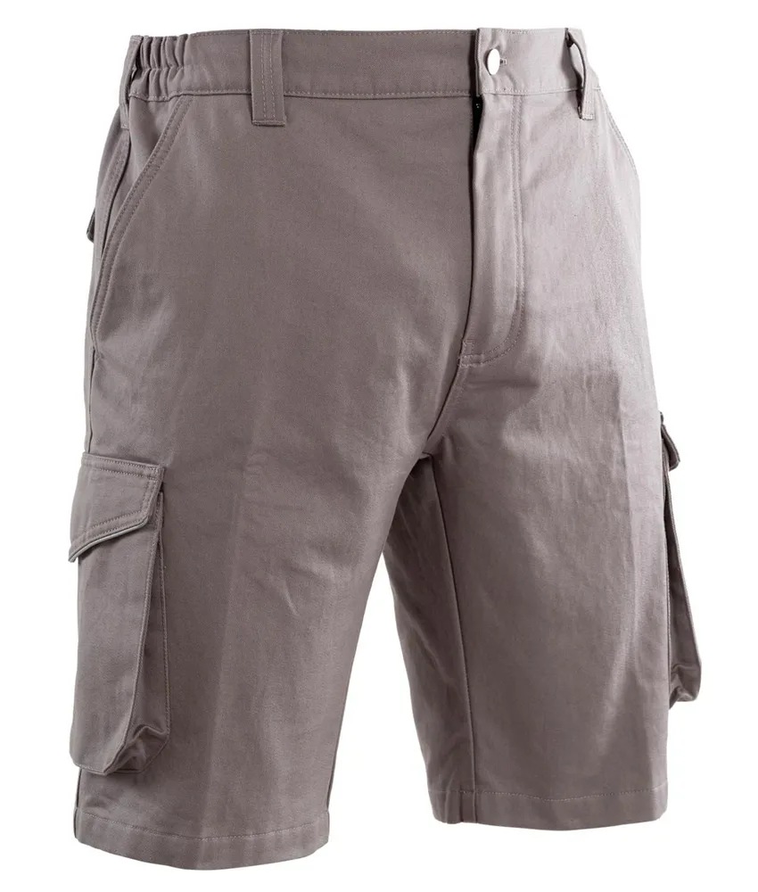 Bermuda da lavoro Twill P&P Loyal STX12 101, elastico ai fianchi - chiusura con zip