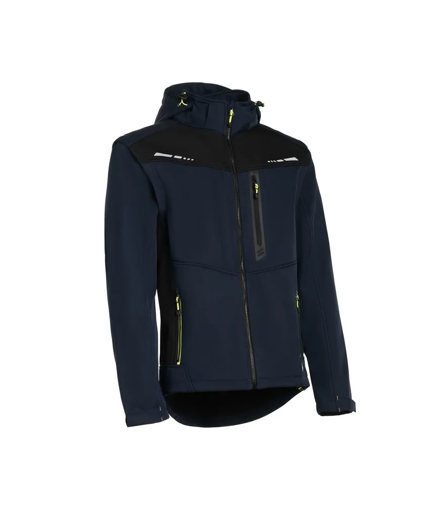 Giacca da lavoro softshell P&P Loyal Fortis Flex, cappuccio removibile con zip - fodera: 100% poliestere