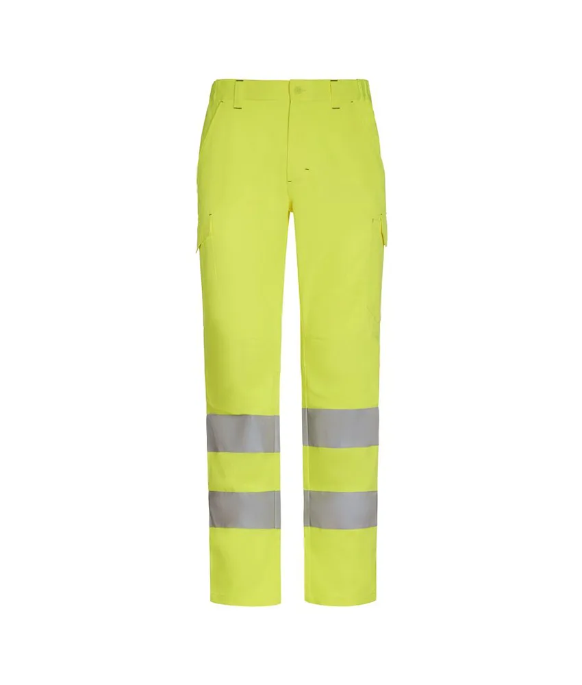 Pantaloni alta visibilità P&P Loyal Workfit, II categoria - 2 bande rifrangenti