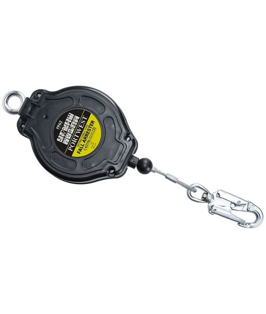 Arrotolatore di sicurezza a cavo Portwest FP42, Cavo autobloccante - estensione max 6 mt