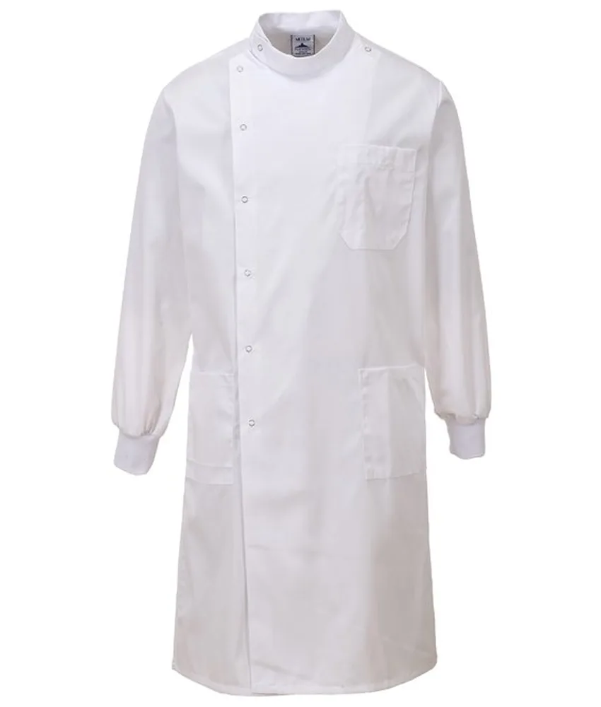 Camice da lavoro Howie colore bianco in offerta, cotone 35% poliestere 65% - antimacchia