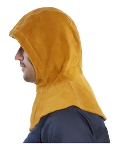 Cappuccio in pelle, protezione supplementare per lavori di saldatura pesanti.