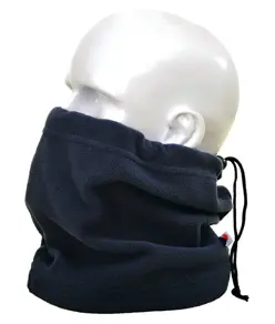 Collare cuffia doppio uso in pile 100% poliestre colore blu