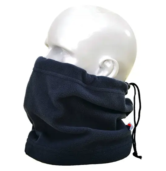 Collare cuffia doppio uso in pile 100% poliestre colore blu
