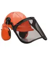 Elmetto forestale con cuffie antirumore e visiera Portwest PW98