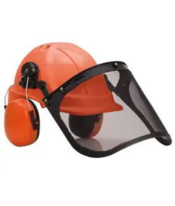 Elmetto forestale con cuffie antirumore e visiera Portwest PW98