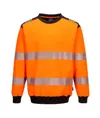 Felpa girocollo unisex con banda riflettente HiVisTex Pro Portwest PW379