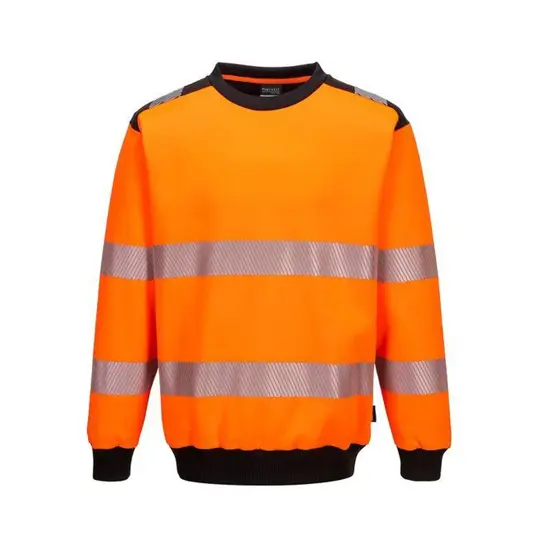 Felpa girocollo unisex con banda riflettente HiVisTex Pro Portwest PW379