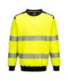 Felpa girocollo unisex con banda riflettente HiVisTex Pro Portwest PW379
