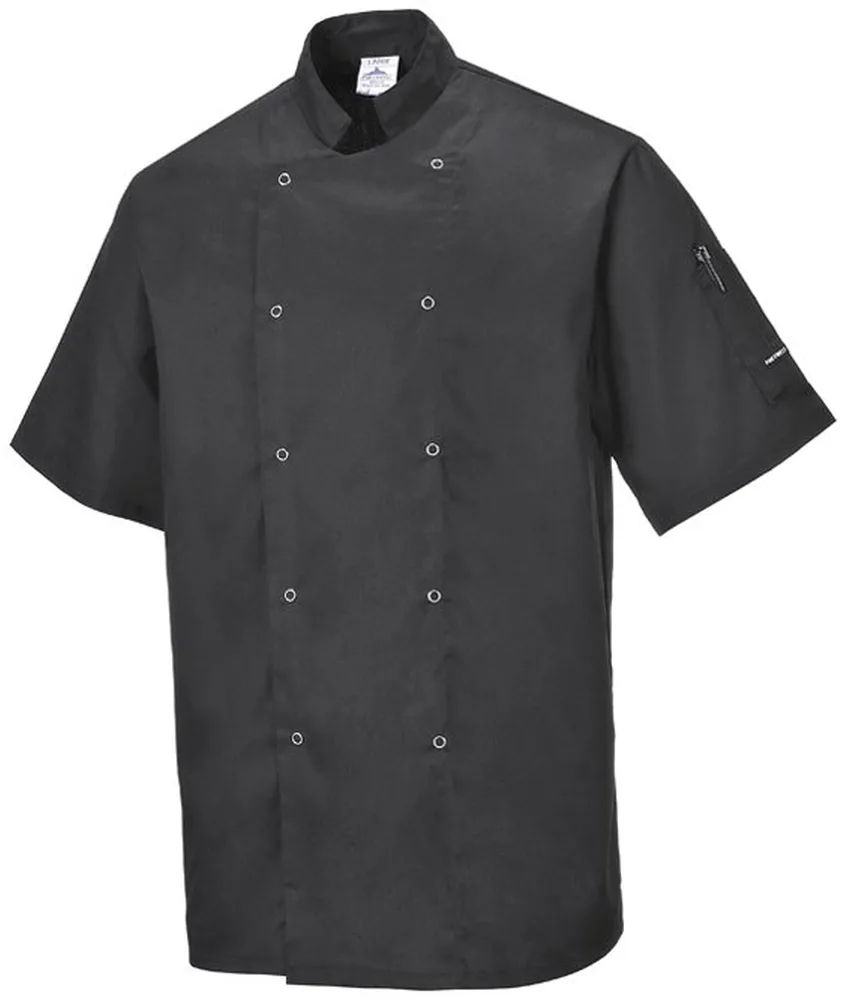 Giacca da cuoco Portwest C733, unisex - manica corta - Kingsmill cotone poliestere