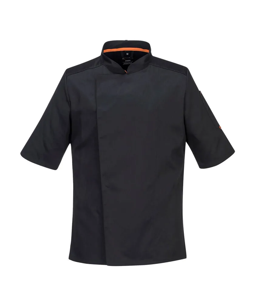 Giacca da cuoco Portwest C746, manica corta - tessuto Kingsmill