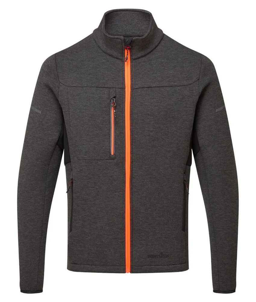 Giacca da lavoro uomo Portwest EV475, innovativa pannellatura elasticizzata - Zip a doppio verso - stampa riflettente