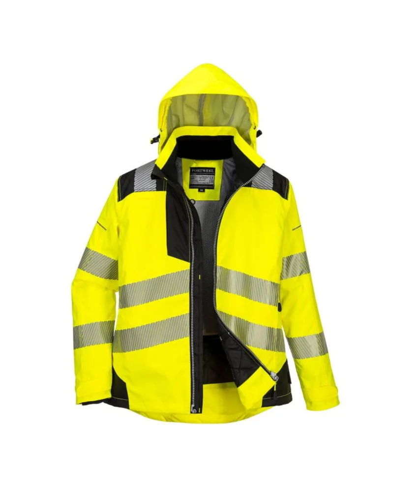 Giacca invernale Portwest PW382, alta visibilità - cerniera EZEE zip - impermeabile