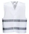 Gilet con bande rifrangenti in poliestere, colori vari