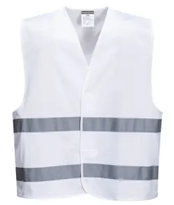 Gilet con bande rifrangenti in poliestere, colori vari