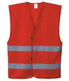 Gilet con bande rifrangenti in poliestere, colori vari