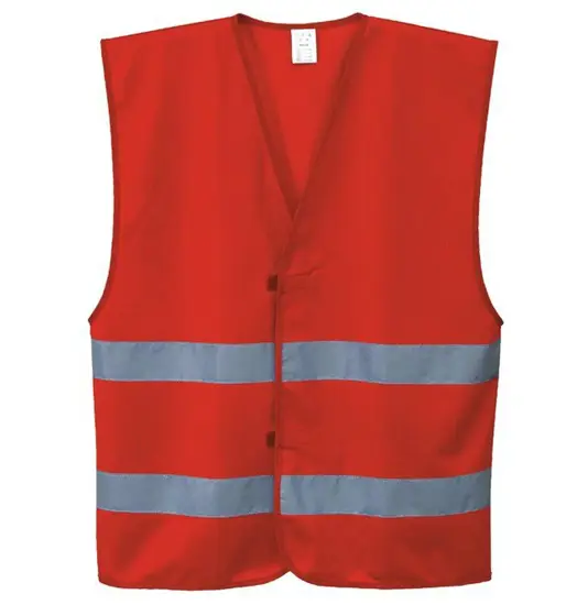 Gilet con bande rifrangenti in poliestere, colori vari