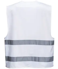 Gilet con bande rifrangenti in poliestere, colori vari