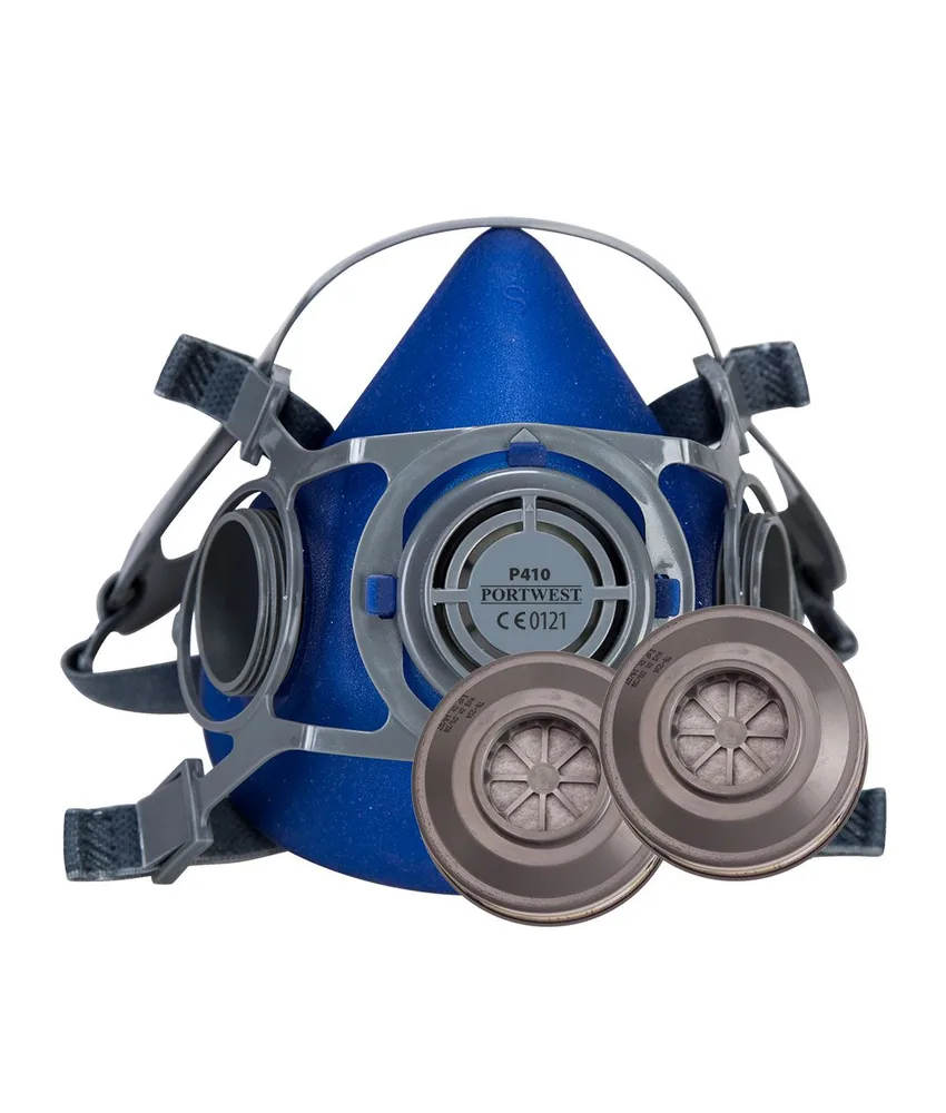 Kit mezza maschera Portwest Auck, semimaschera in TPE - comprende 2 filtri