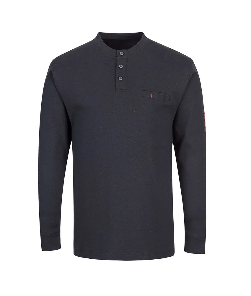 Maglia da lavoro Portwest FR32, antistatica - ignifuga - maniche lunghe - versione grigia o blu