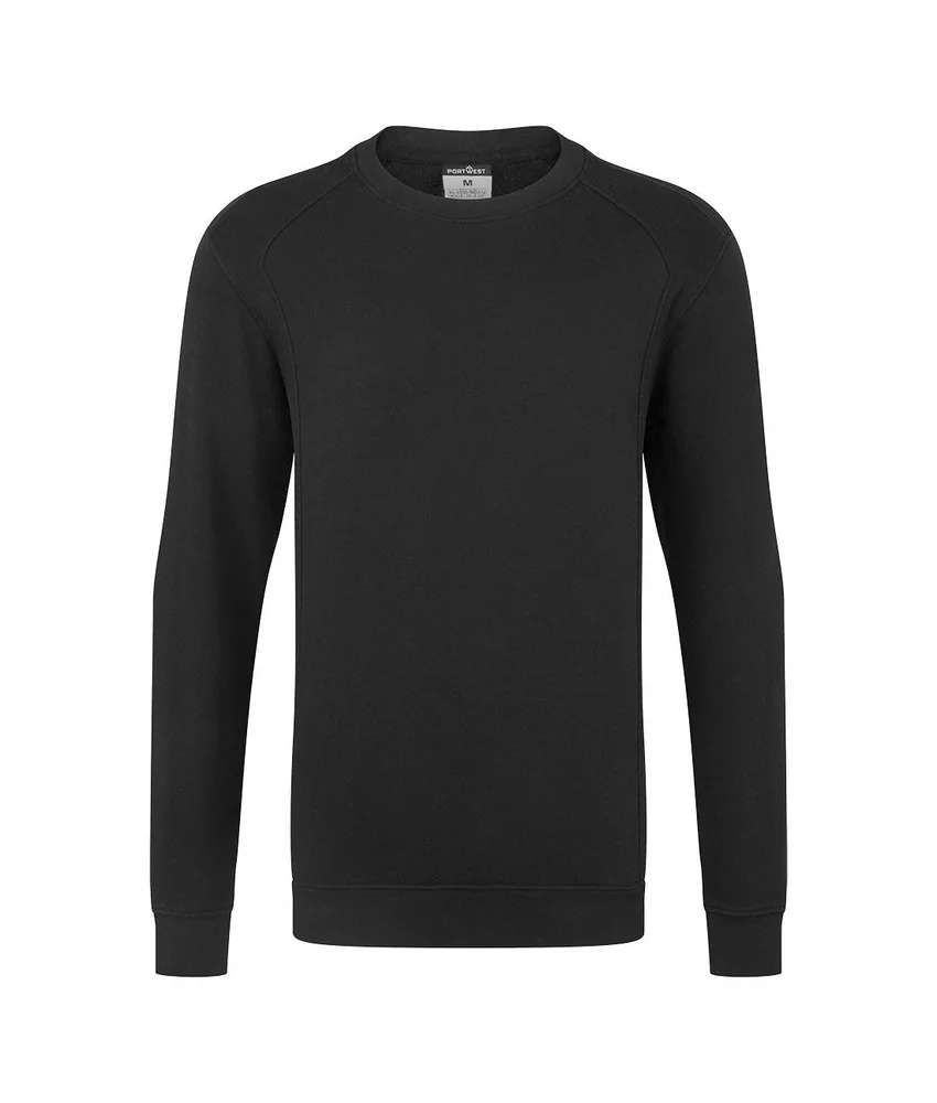 Maglietta a maniche lunghe da lavoro Portwest, 80% Cotone, 20% Poliestere French Terry 270g - esente da nichel e ferro