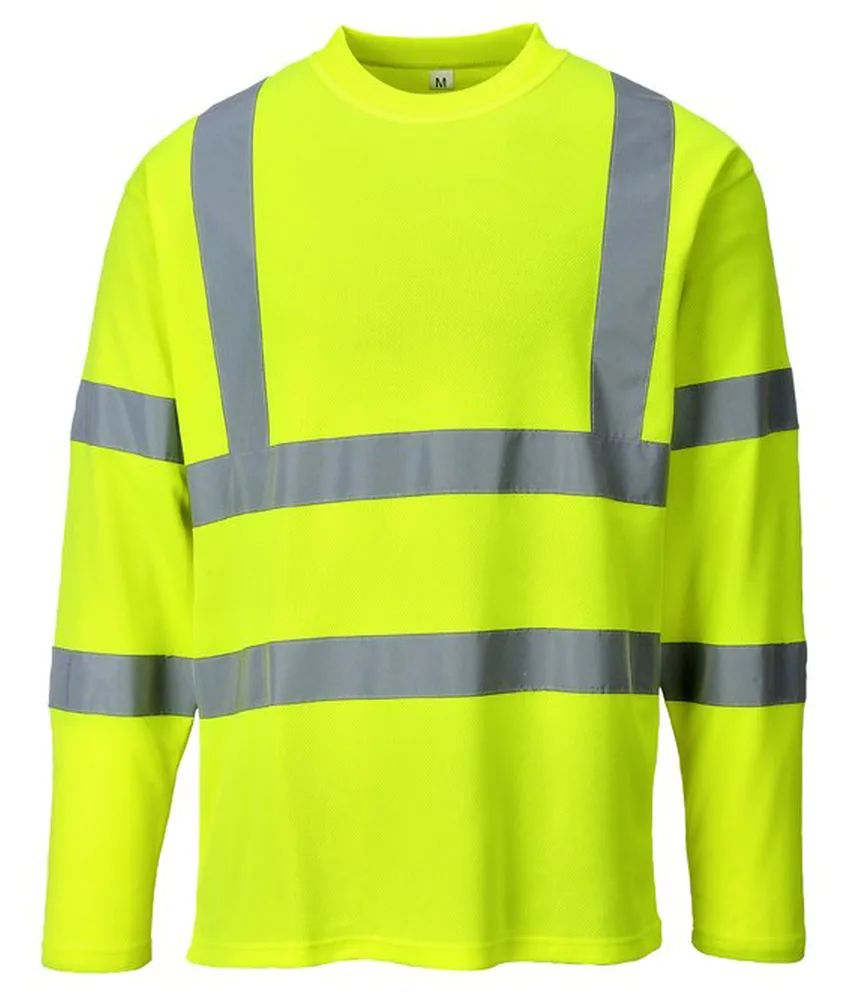 Maglietta alta visibilità manica lunga, manica lunga - cotton comfort - 175 gr/mq