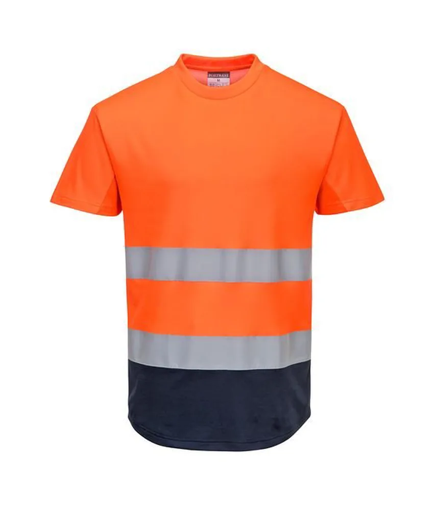 Maglietta alta visibilità Portwest C395, bicolore - inserti laterali Mesh