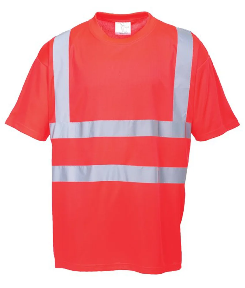 Maglietta alta visibilità Portwest S478, 100% poliestere - tessuto con punto a occhio di pernice