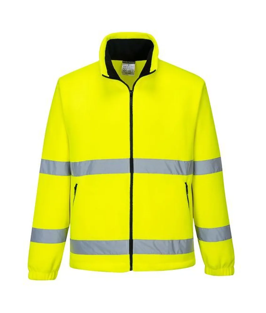 Maglione alta visibilità Portwest F250, in pile - con zip - 250 gr/mq