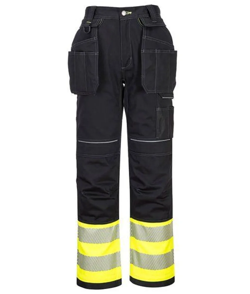 Pantaloni alta visibilità Portwest PW307, tasche multiple Holster - triple cuciture