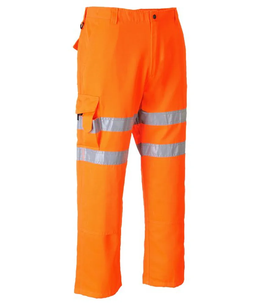 Pantaloni alta visibilità Portwest RT46, tessuto Texpel 245 gr/mq - idrorepellente antimacchia
