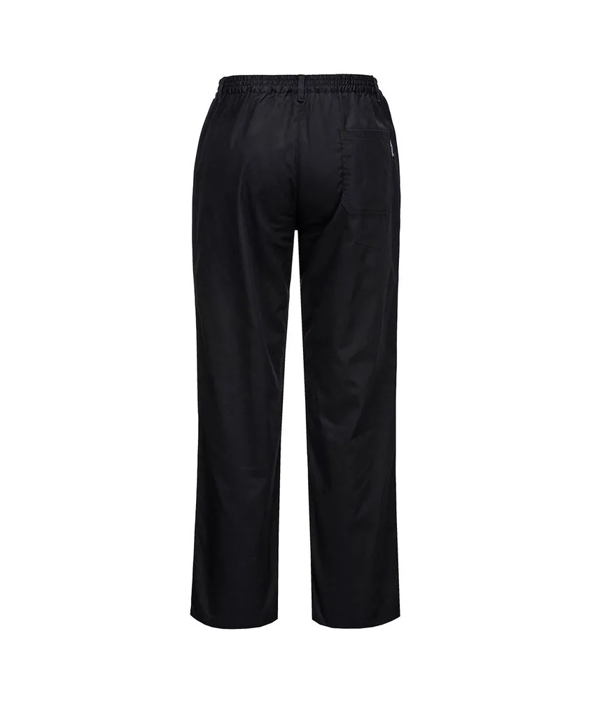 Pantaloni da cuoco Portwest C071, vita elasticizzata - tessuto Kingsmill - 3 tasche
