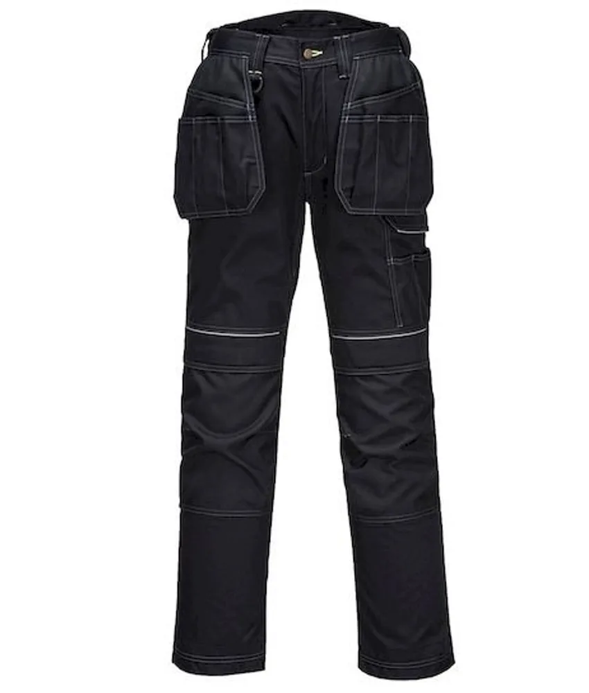 Pantaloni da lavoro Portwest T602, tasche multiple - in cotone e poliestere - elastici in vita