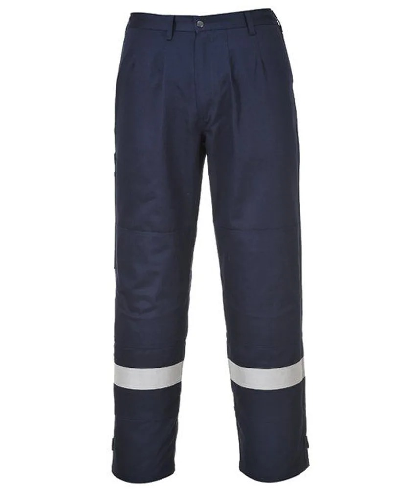 Pantaloni da saldatore Portwest FR26, per lavori di saldatura - antistatici - bretelle regolabili