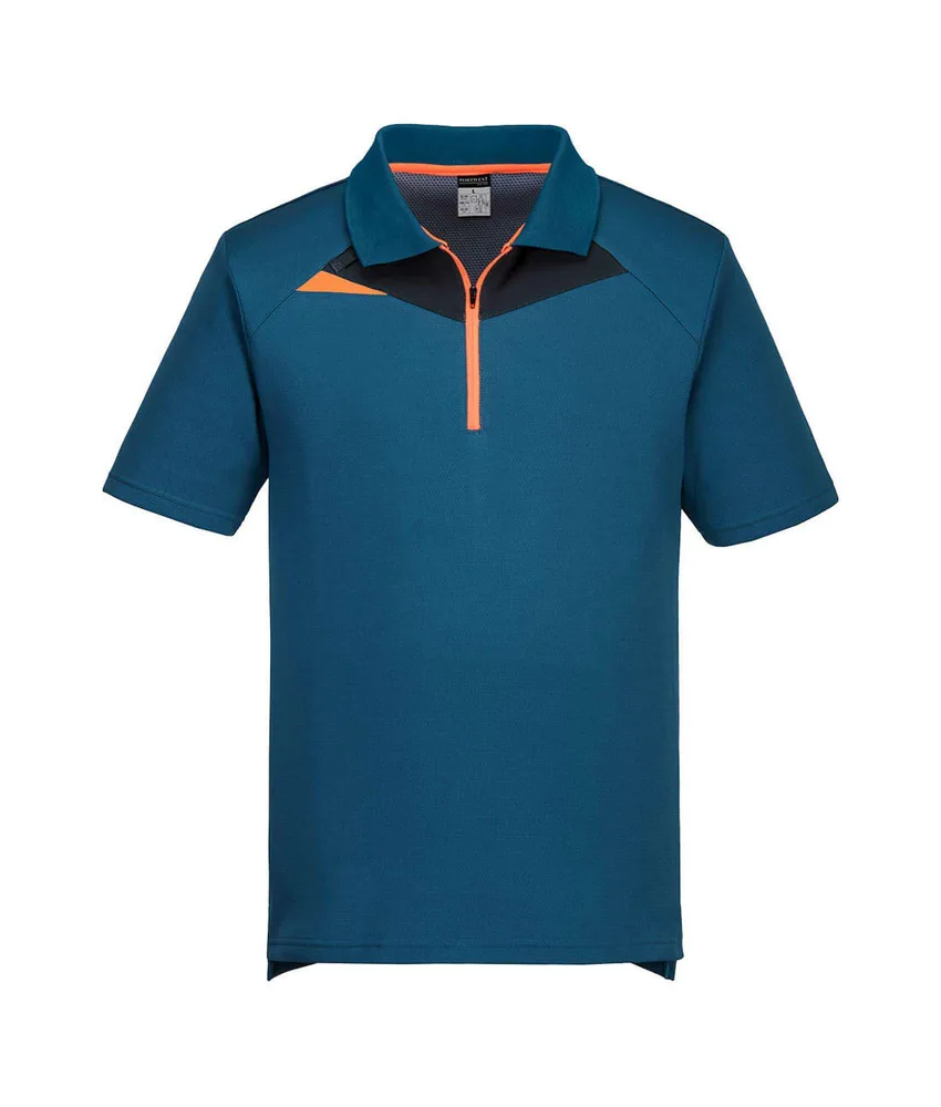 Polo da lavoro DX4 Portwest DX410, 100% poliestere Mesh - finiture a contrasto