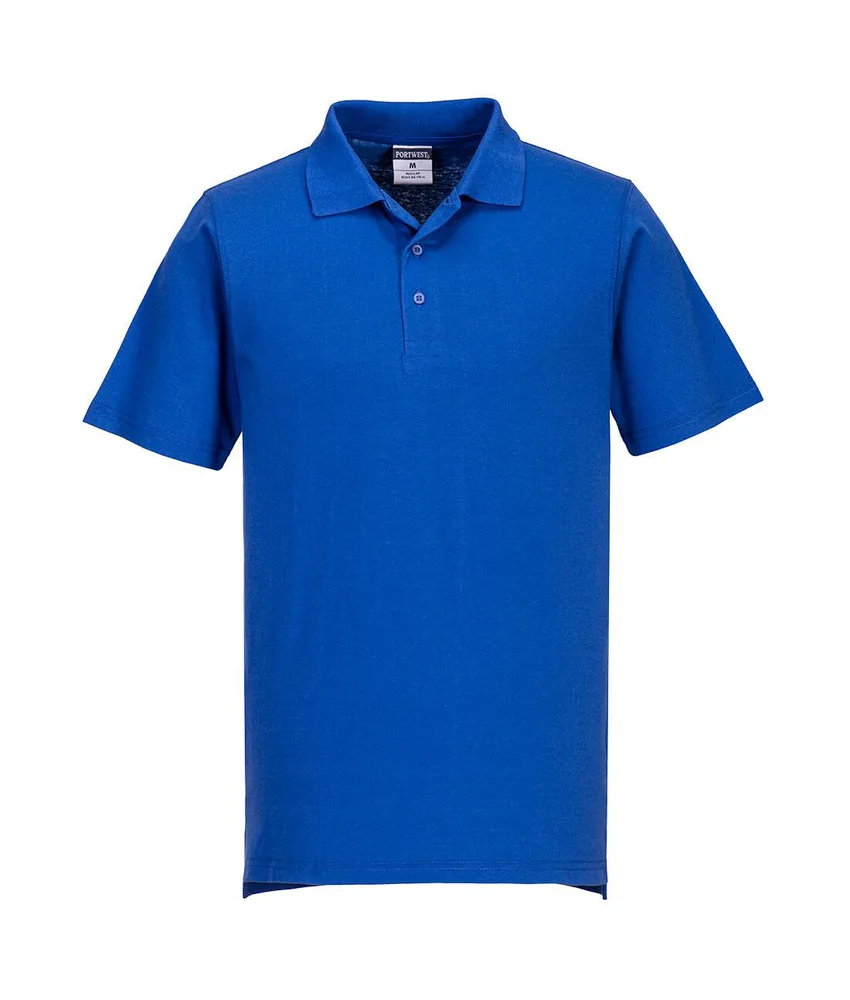 48 polo in jersey leggera Portwest, 50% Poliestere, 50% cotone - apertura con bottone