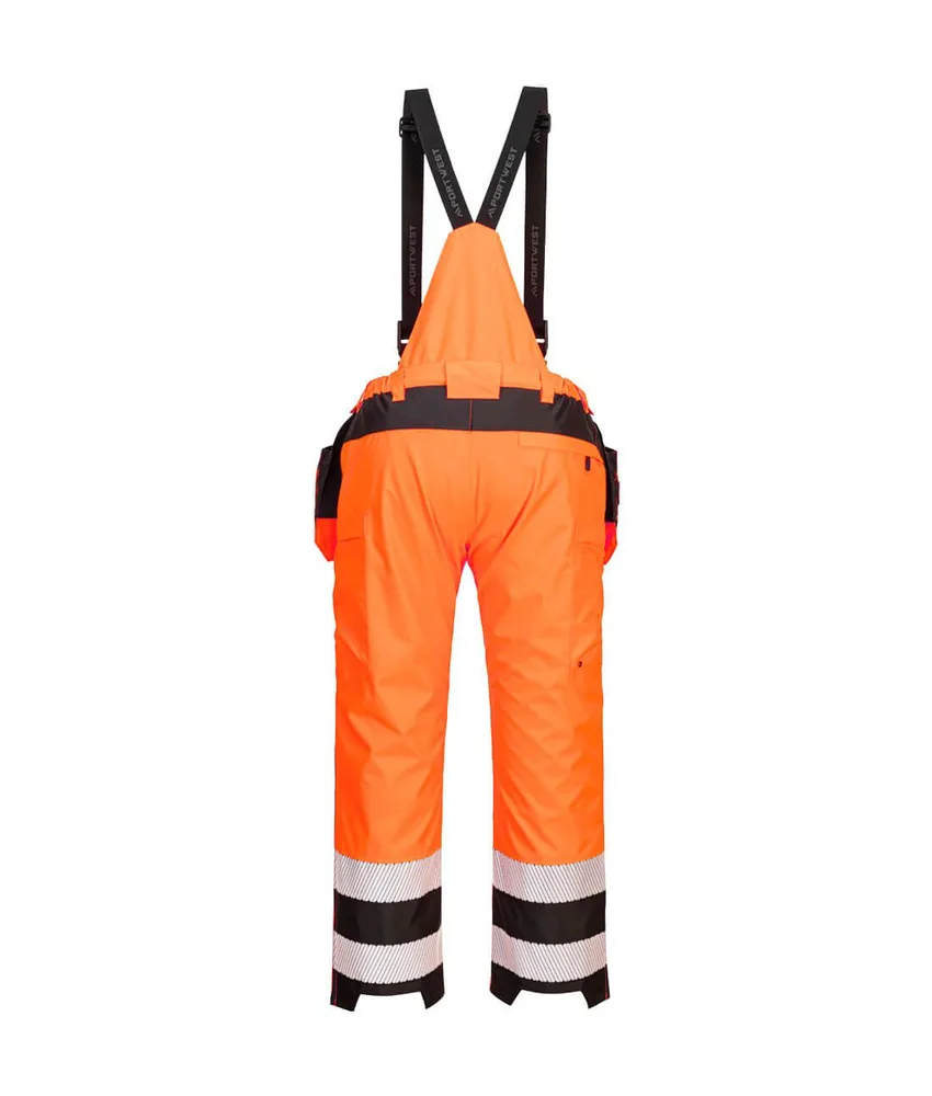Salopette alta visibilità Portwest PW356, 16 tasche - resistente all'acqua