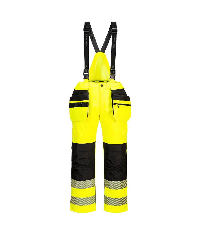 Salopette alta visibilità Portwest PW356, 16 tasche - resistente all'acqua