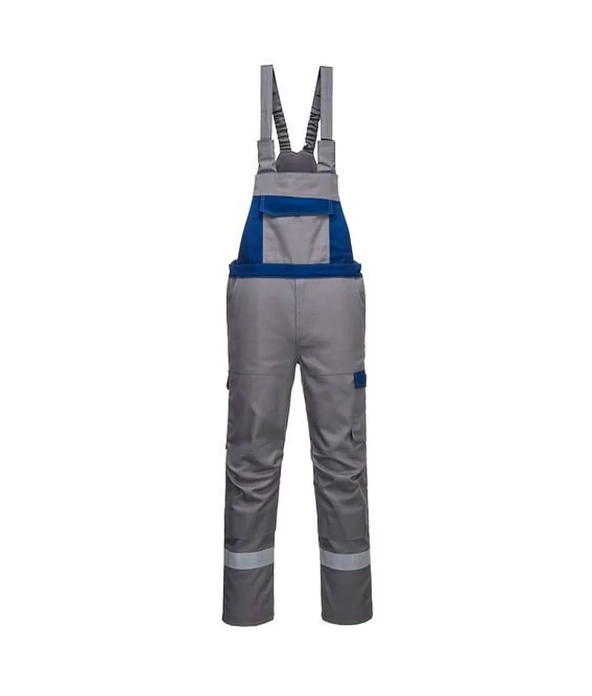 Salopette da lavoro ignifuga Portwest FR07, tasche per ginocchierre - orlo regolabile - banda ignifuga