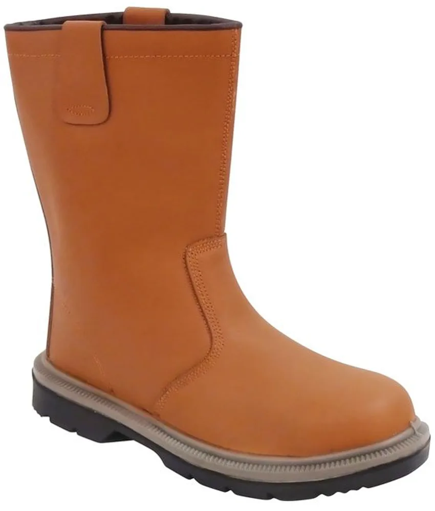 Stivali da lavoro S1P Portwest FW06, Stivali antinfortunistici S1P sfoderati - tomaia in pelle - resistenti e comodi per lavori su strada