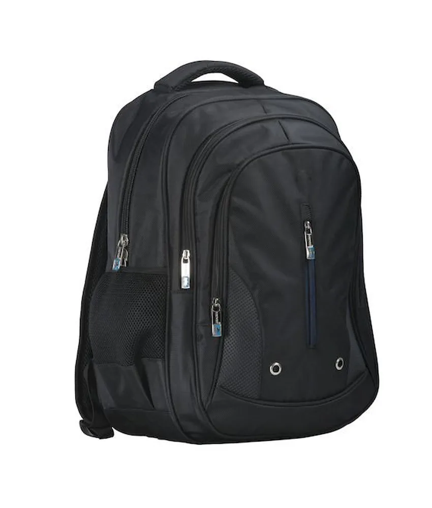 Zaino tre scomparti 35CMX22CMX50CM. Nero, 100% Poliestere - capacità 35 lt