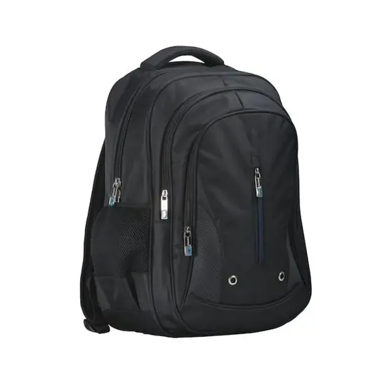 Zaino tre scomparti 35CMX22CMX50CM. Nero