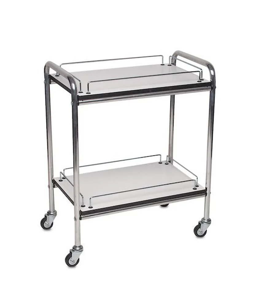 Carrello, mobile portaferri - a 2 piani - con ringhierine