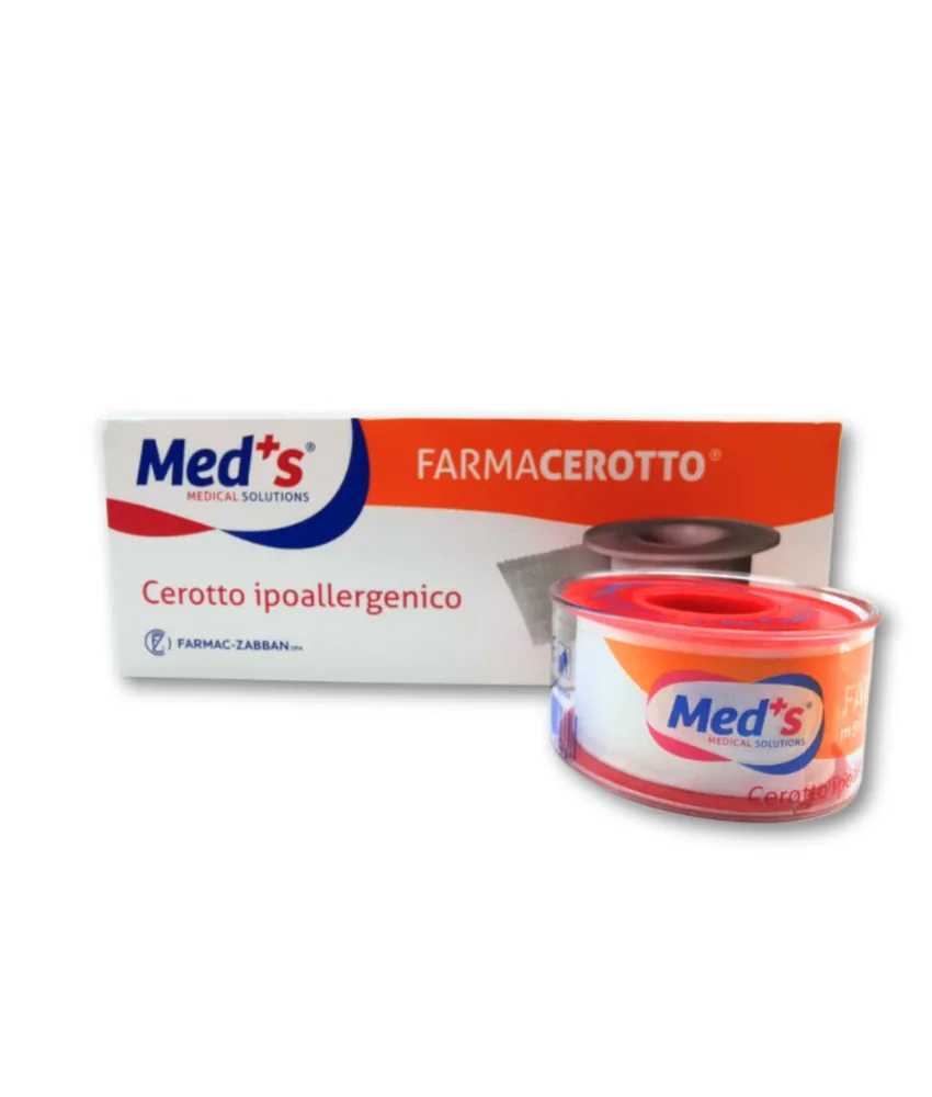 Cerotto ipoallergenico, indicato per il fissaggio di medicazioni, tubi e bendaggi