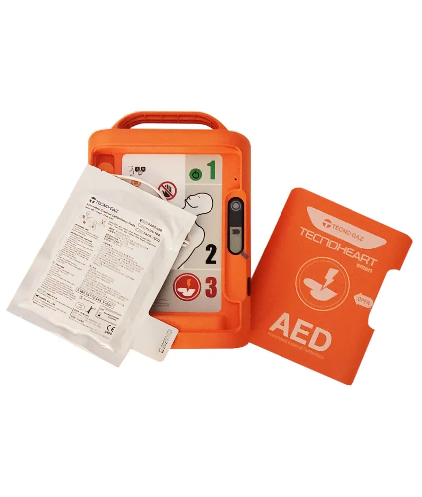 Defibrillatore Semiautomatico TECNOHEART SMART, 200 × 286,5 × 90 (mm) (L×A×P) - per Adulti, Bambini e Pediatrico